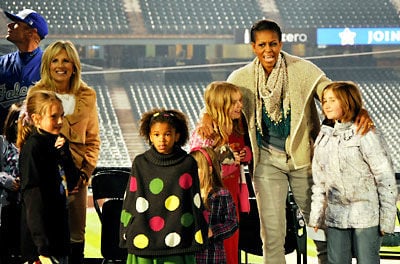 Michelle Obama applauds military families at Coors
