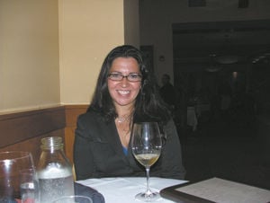 A glass of wine with Crisanta Duran