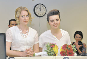 Partners say ‘we do’ after civil unions legislation becomes a reality