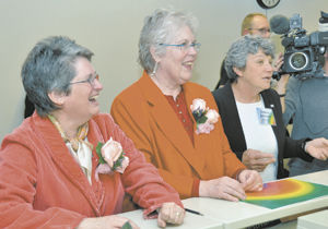 Partners say ‘we do’ after civil unions legislation becomes a reality