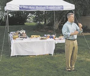 ‘Honey Badger’ Gessler shares political morsels at Badger & Pig Roast