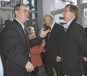 Ken Salazar is welcomed back home by friends, family
