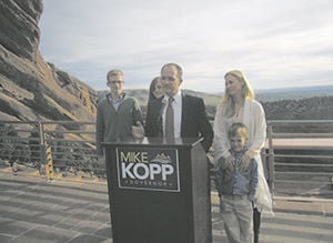 Kopp announces for guv; refrains from attacking Hick