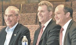 Gubernatorial challengers jab Hickenlooper