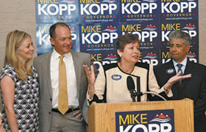 Kopp taps Ortegon as running mate