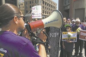 Beauprez clarifies controversial comments on immigration; SEIU, Latino leaders stage mock funeral