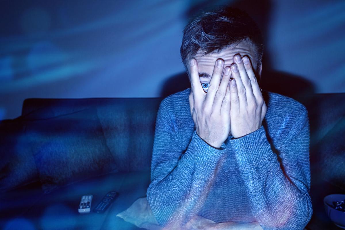 Frightened man