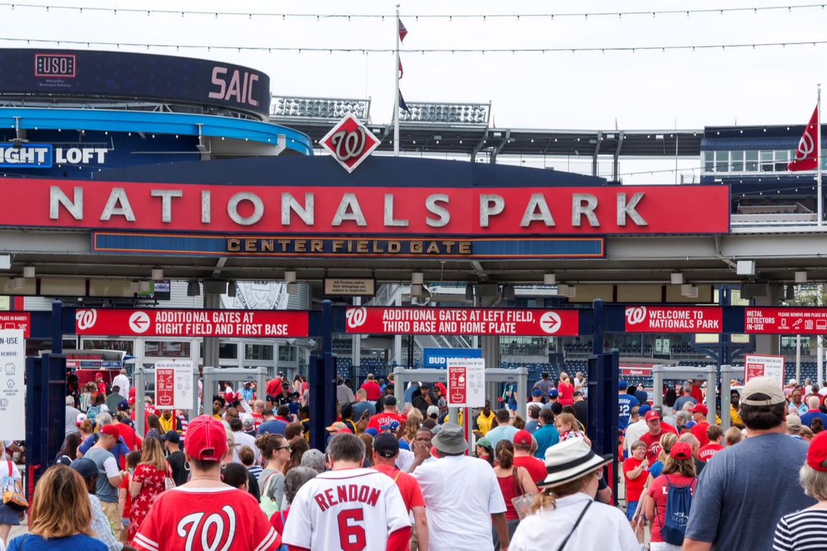 Arriving at the Nationals Baseball Stadium