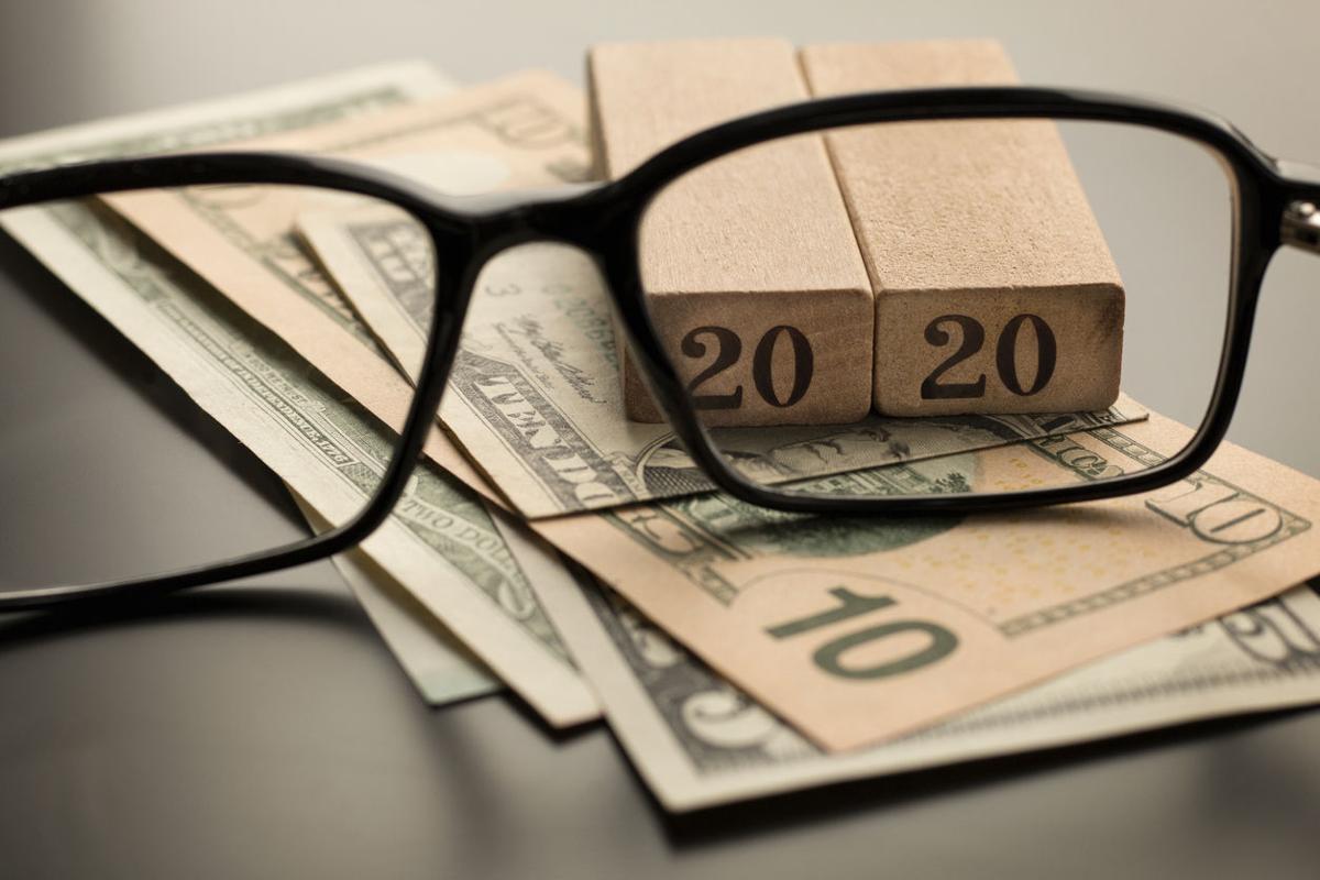 Tax planning concept 2020 for business, finance, banking, budgeting, economic topics.