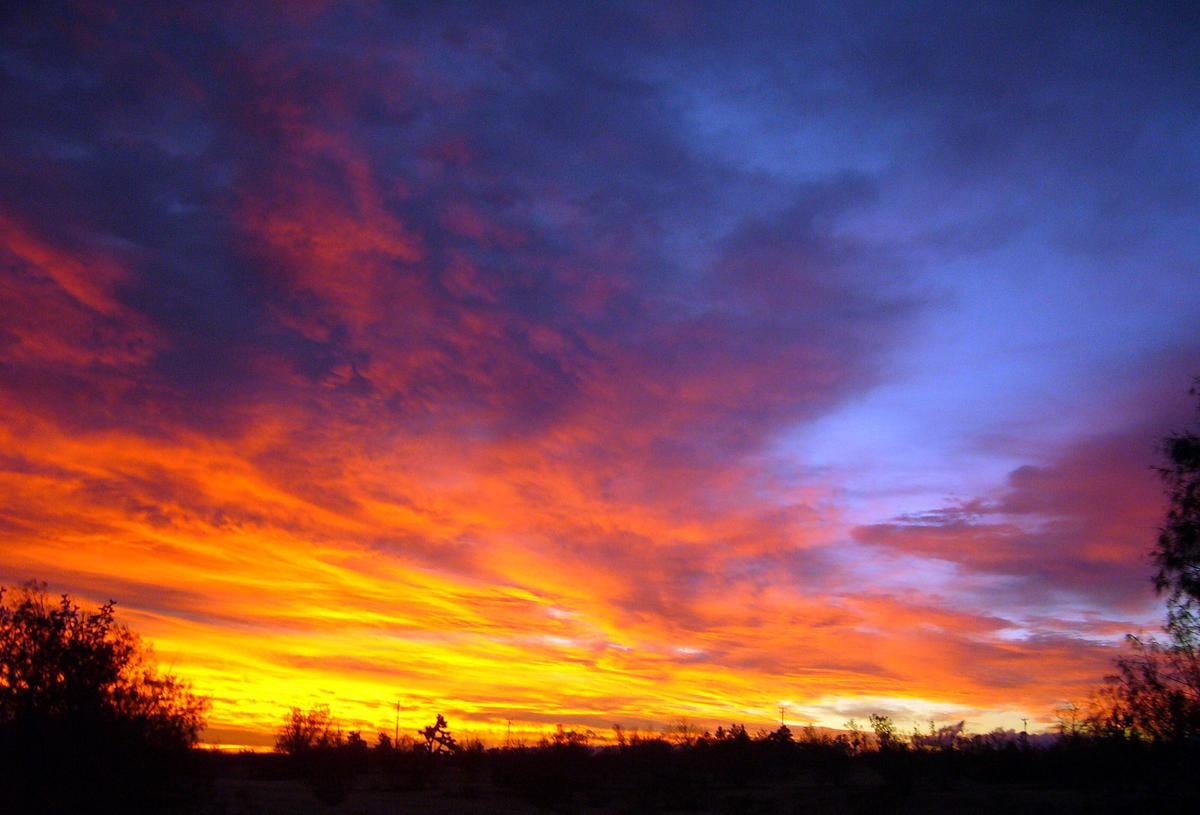 Sun rising in the east