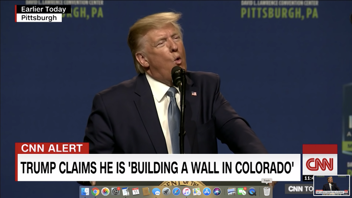 Trump on the Colorado wall