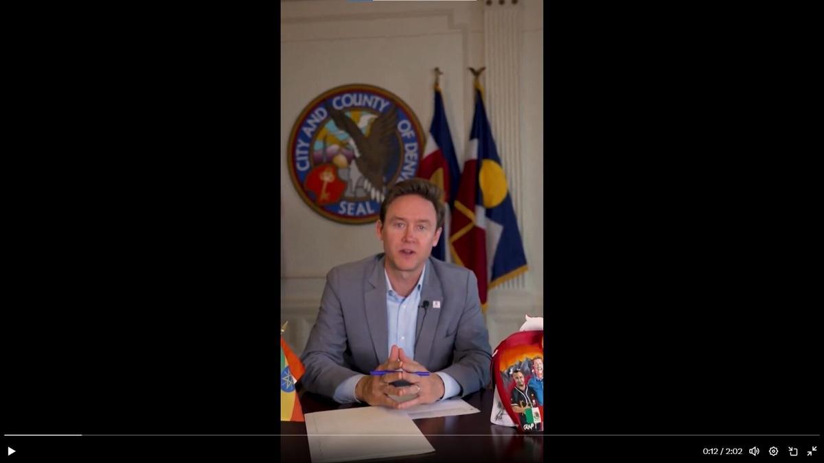 Denver Mayor Mike Johnston announces Denver is the 1.7Km high city