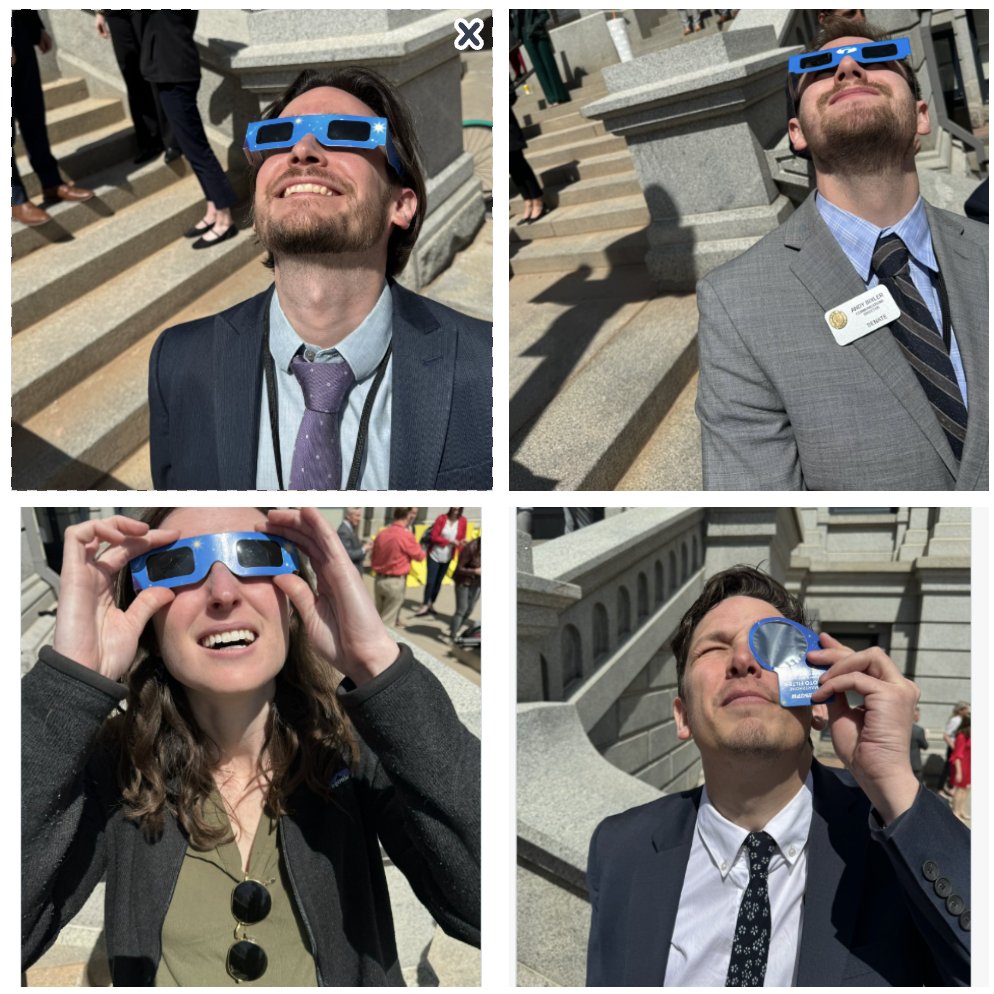Press corps and Bixler eclipse