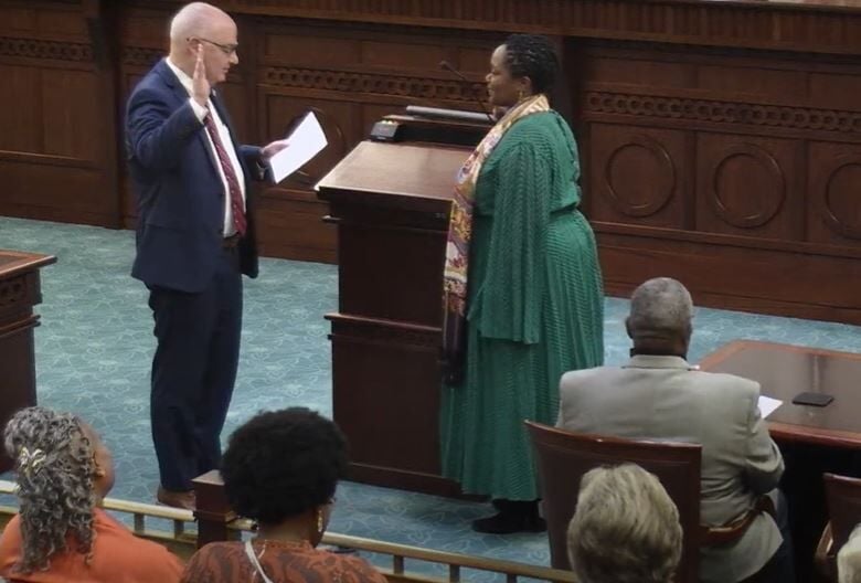 Brian Boatright swears in Pax Moultrie
