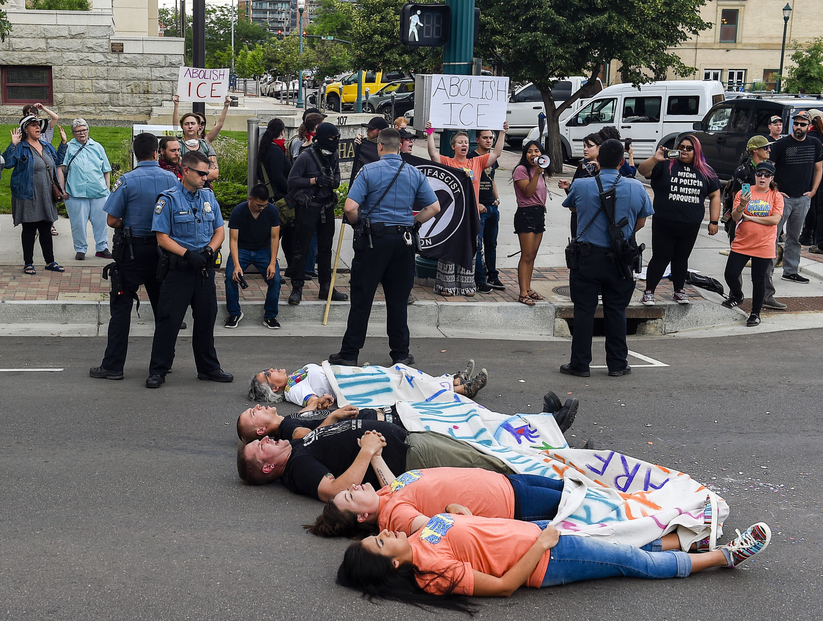3 found guilty of obstructing traffic during Trump protest in Colorado