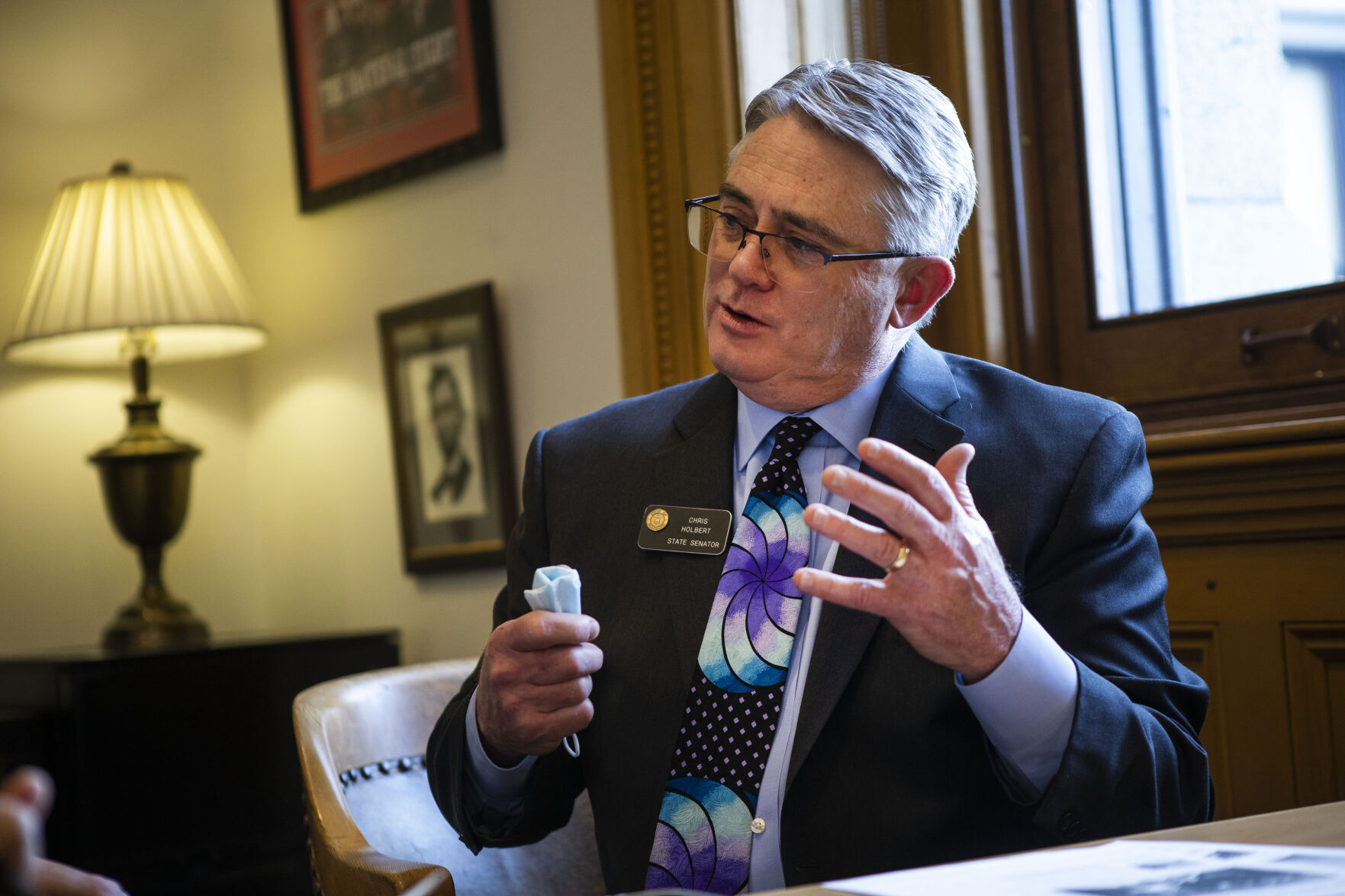 Senate Minority Leader Chris Holbert announces resignation