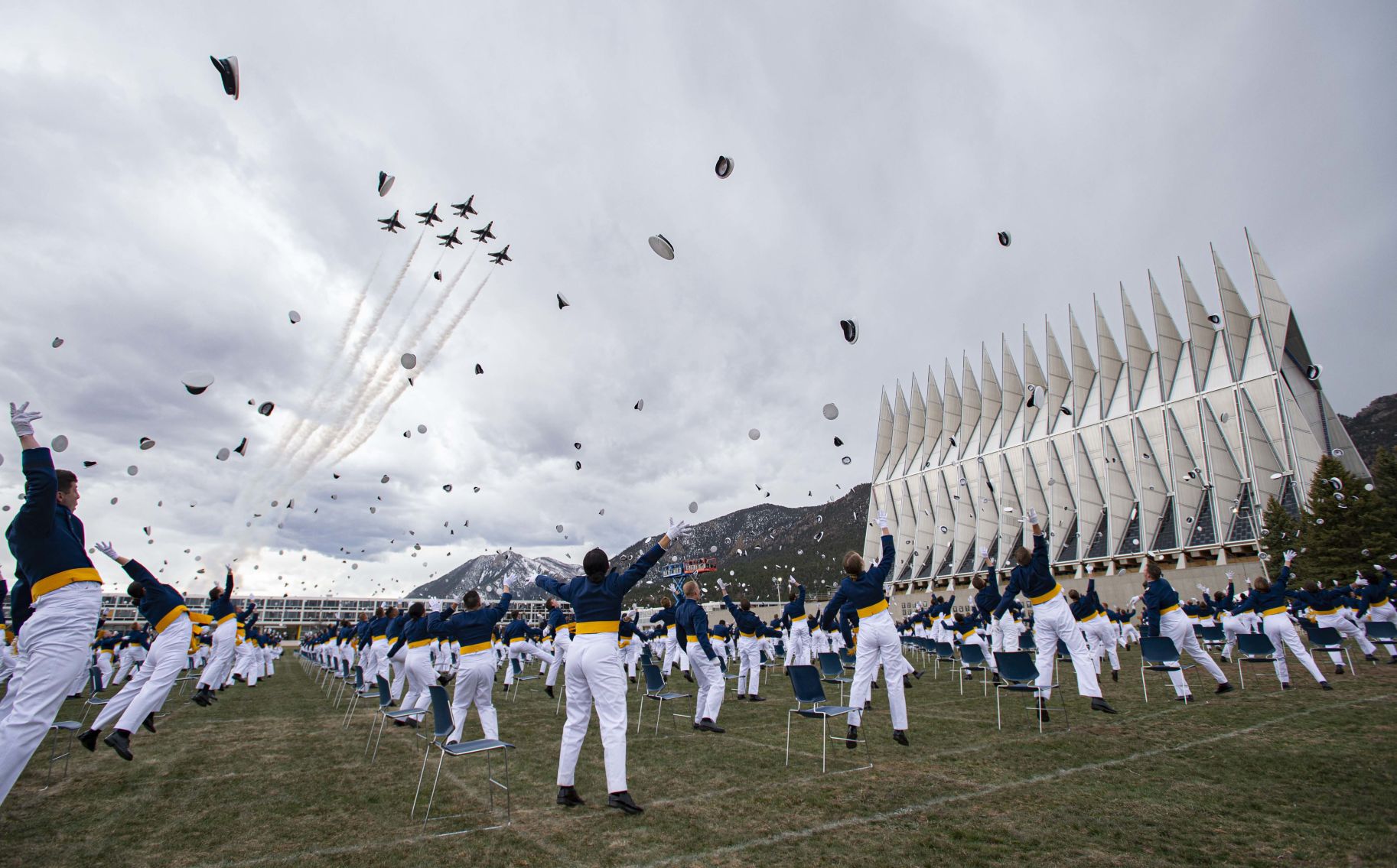 Air Force Academy graduates 967 in ceremony held under cloud of coronavirus