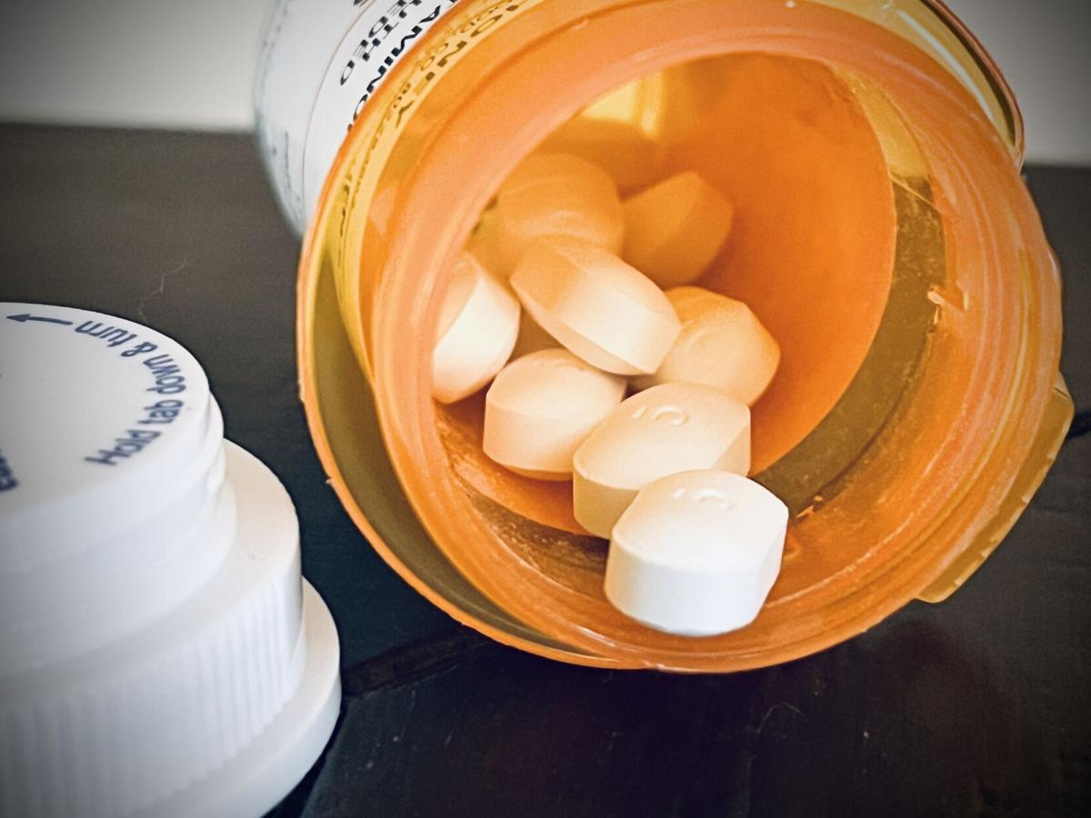 Bottle of opiods