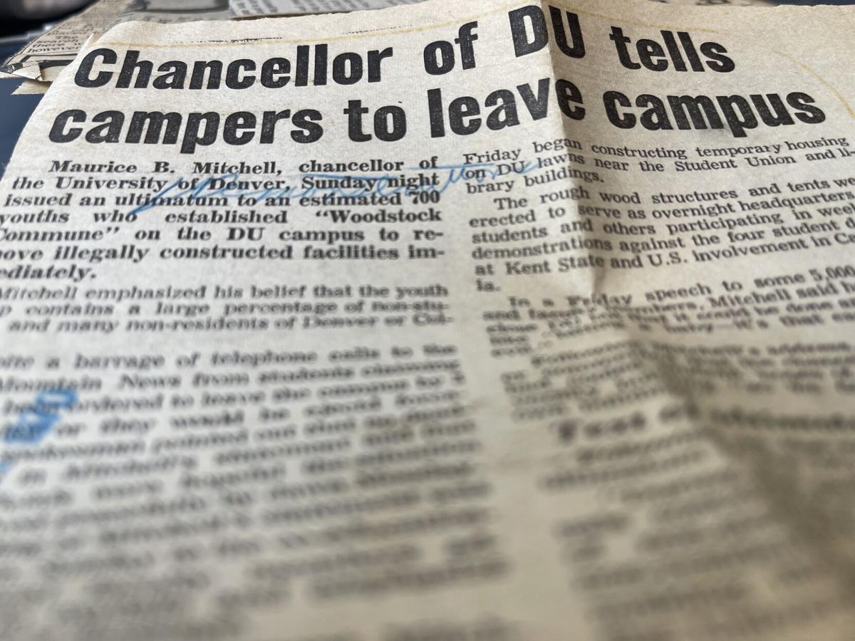 Chancellor of DU tells campers to leave campus (5-11-1970)