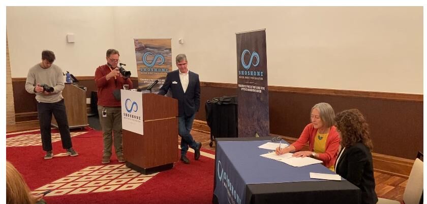 signing PSA Shoshone