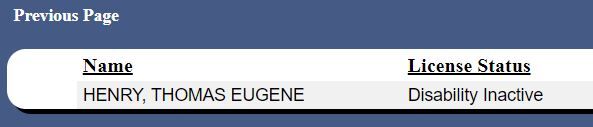 Thomas Henry attorney registration