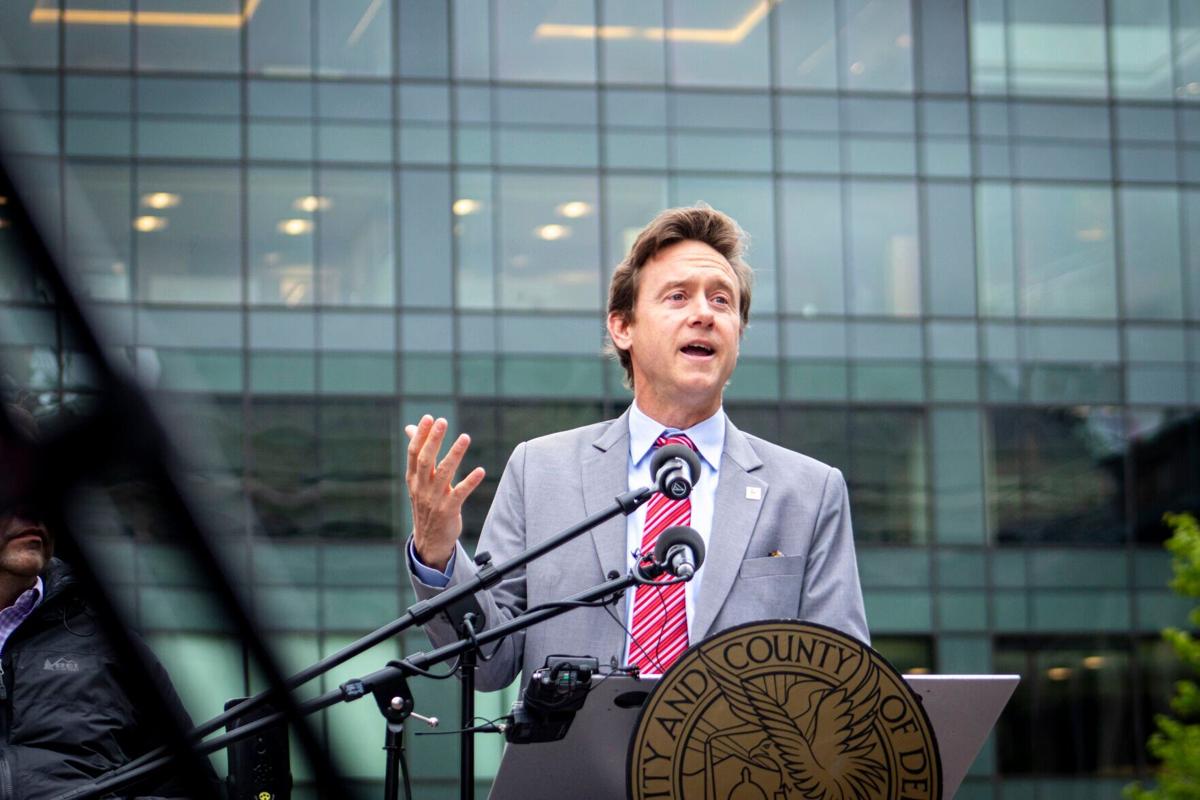 Mayor Mike Johnston outside Union Station (copy)