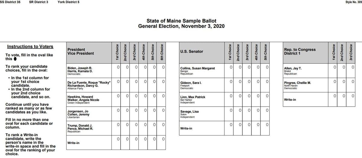 Sample ballot