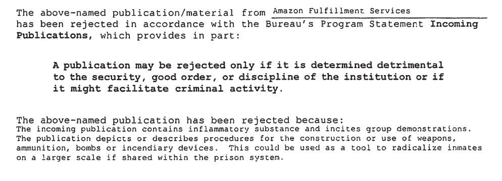 Hamrick rejection letter
