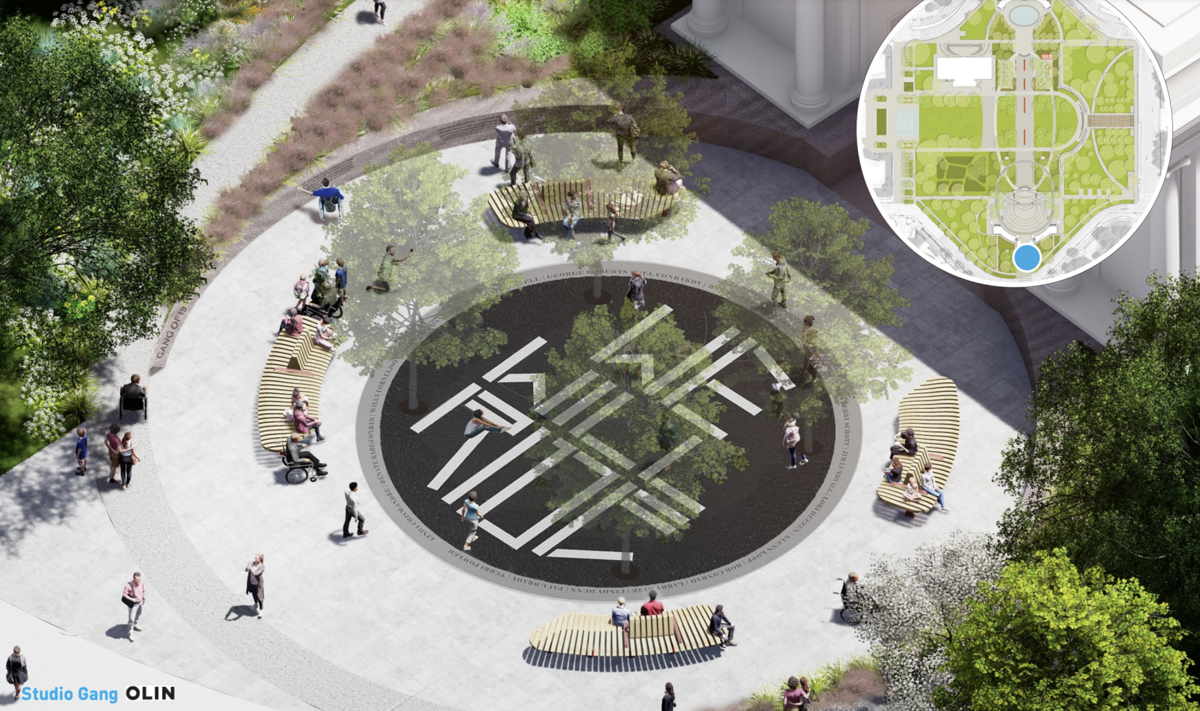 Gang of 19 memorial rendering