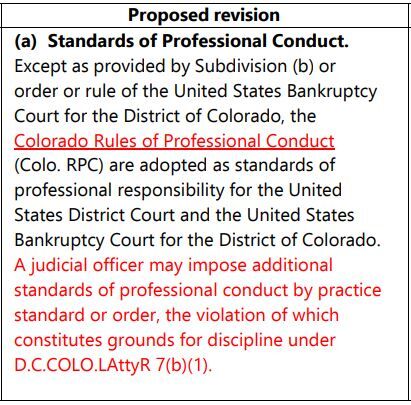 Proposed revision to U.S. District Court local rules