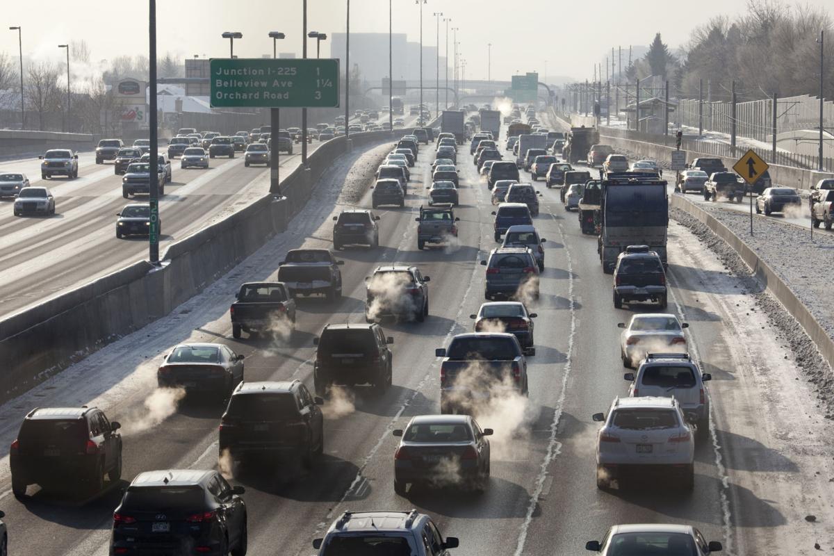 COVER STORY TRANSPORTATION  Interstate-25 traffic and exhaust fumes Denver Colorado