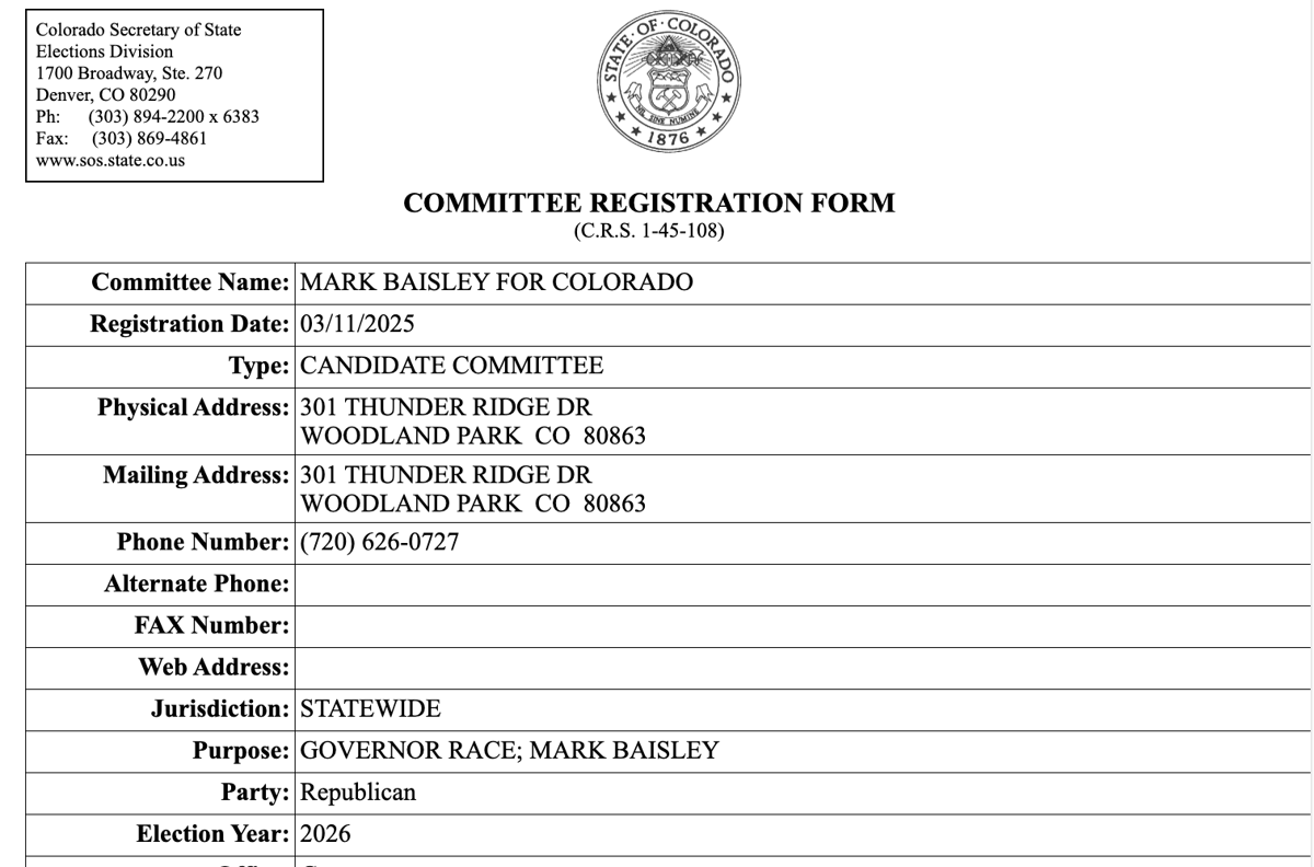 Baisley 2nd committee registration