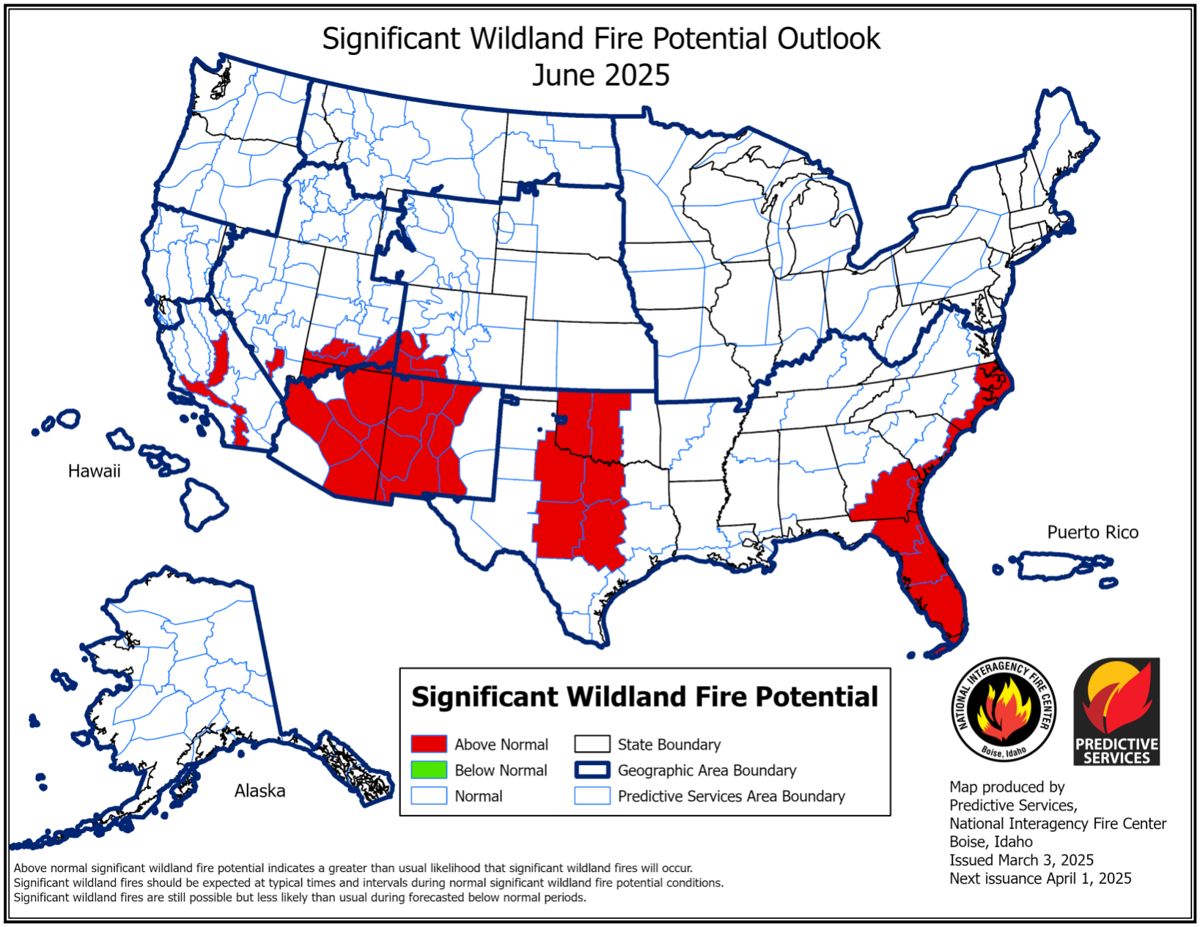 Fire potential map