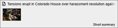 Article: Tensions erupt in Colorado House over harassment resolution against former GOP Rep. Armagost