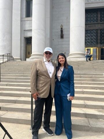 Retired Denver County Court Judge Gary M. Jackson and Hetal Doshi at the Denver City and County Building on Sept. 17, 2017. Photo courtesy of Jackson