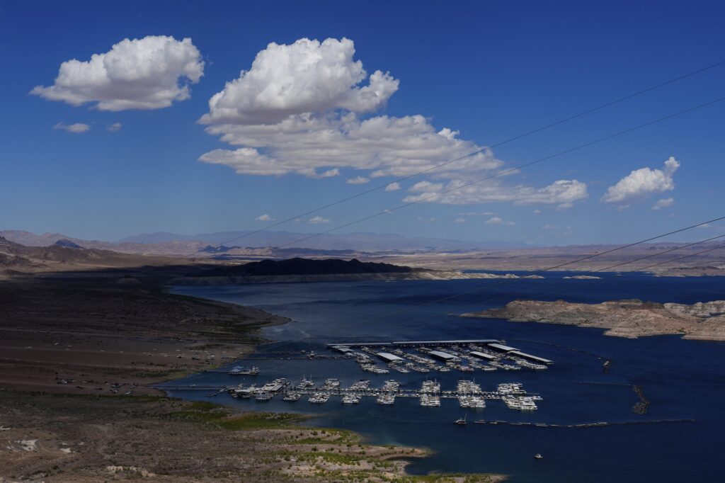 Lake Mead at Hoover Dam is pictured in this Aug. 22, 2024, file photo taken near Boulder City, Nevada.