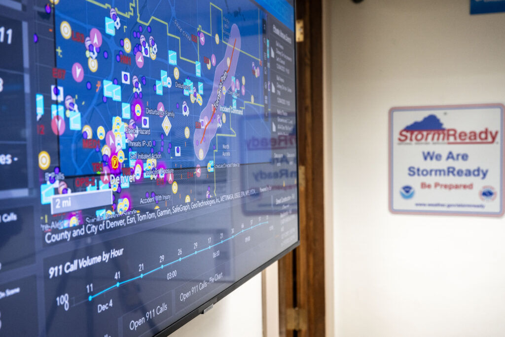 a large vide monitor