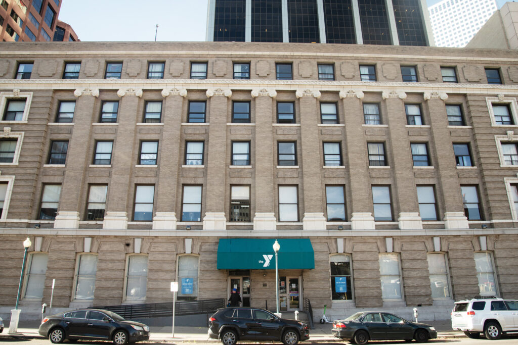 a brown brick building