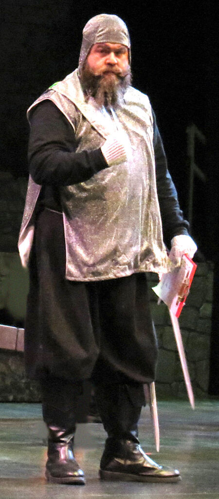 Former Parker Mayor Mike Waid in 'Shrek,' a co-production of Parker Arts and Sasquatch Productions. (Photo by Becky Toma)