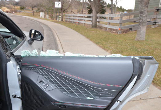 Victim's car damaged in shooting