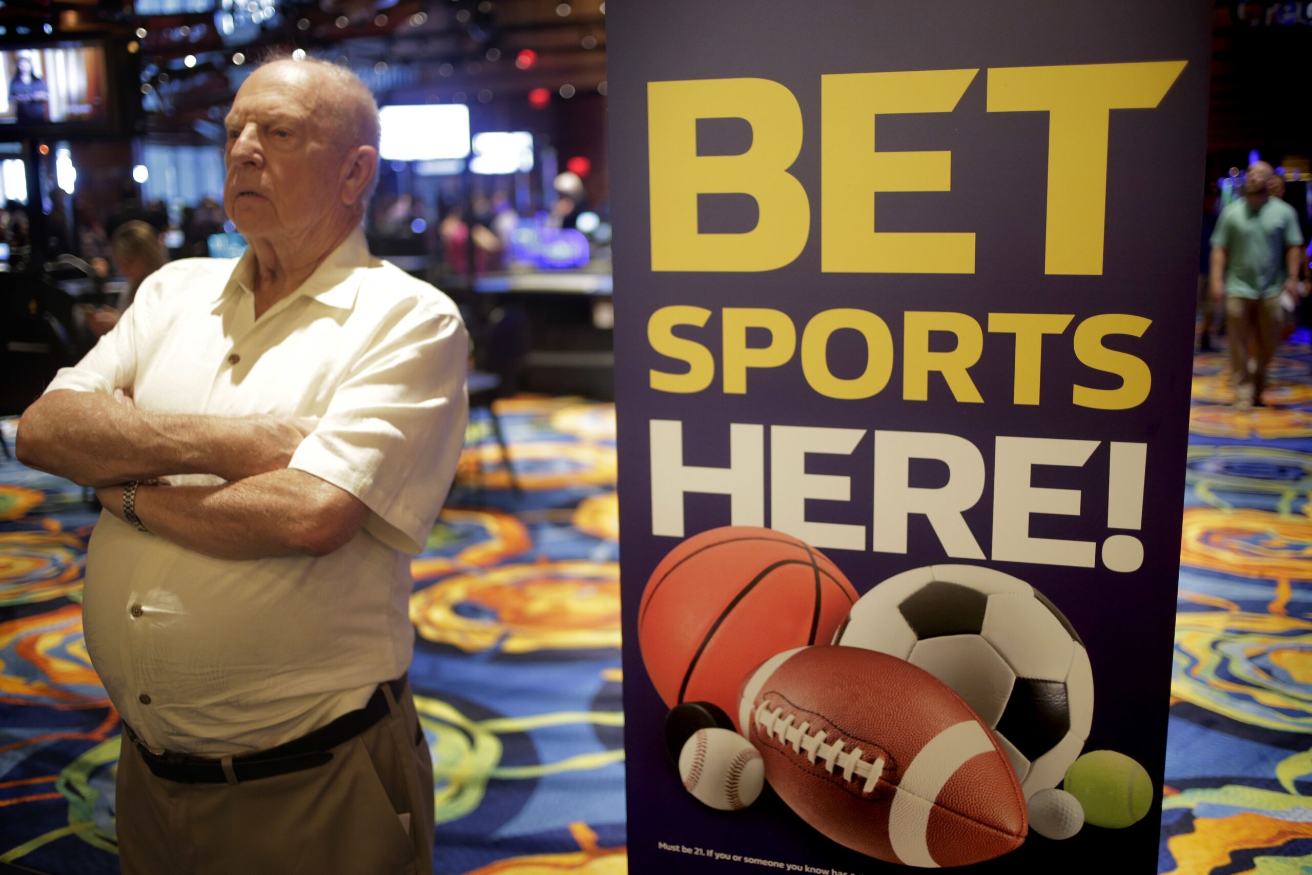 A sign advertising sports betting is displayed in June 2024 at Ocean Resort Casino in Atlantic City, N.J. (Gazette file)