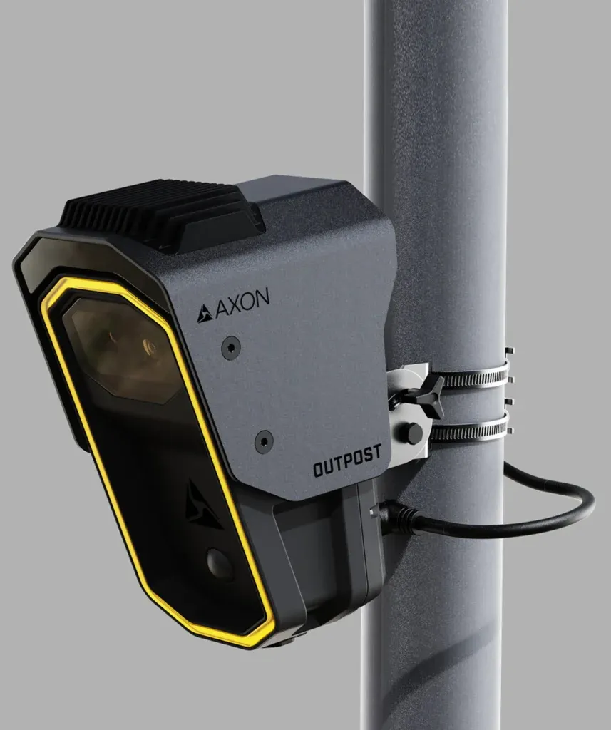 a product shot of a license plate reading camera.