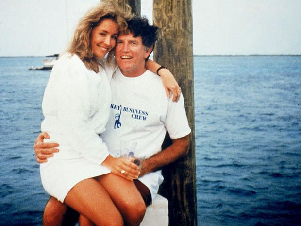 The emergence of this photo of model Donna Rice sitting in Gary Hart's lap aboard a yacht named "Monkey Business" derailed Hart's 1988 presidential run. AP file photo.