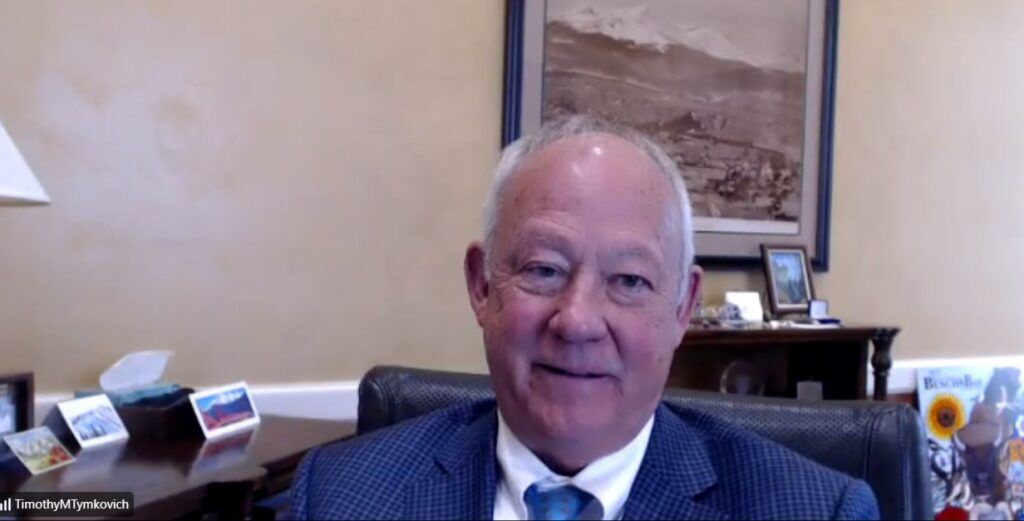 Judge Timothy M. Tymkovich of the U.S. Court of Appeals for the 10th Circuit on a Colorado Bar Association virtual discussion on April 29, 2026. Source: Zoom