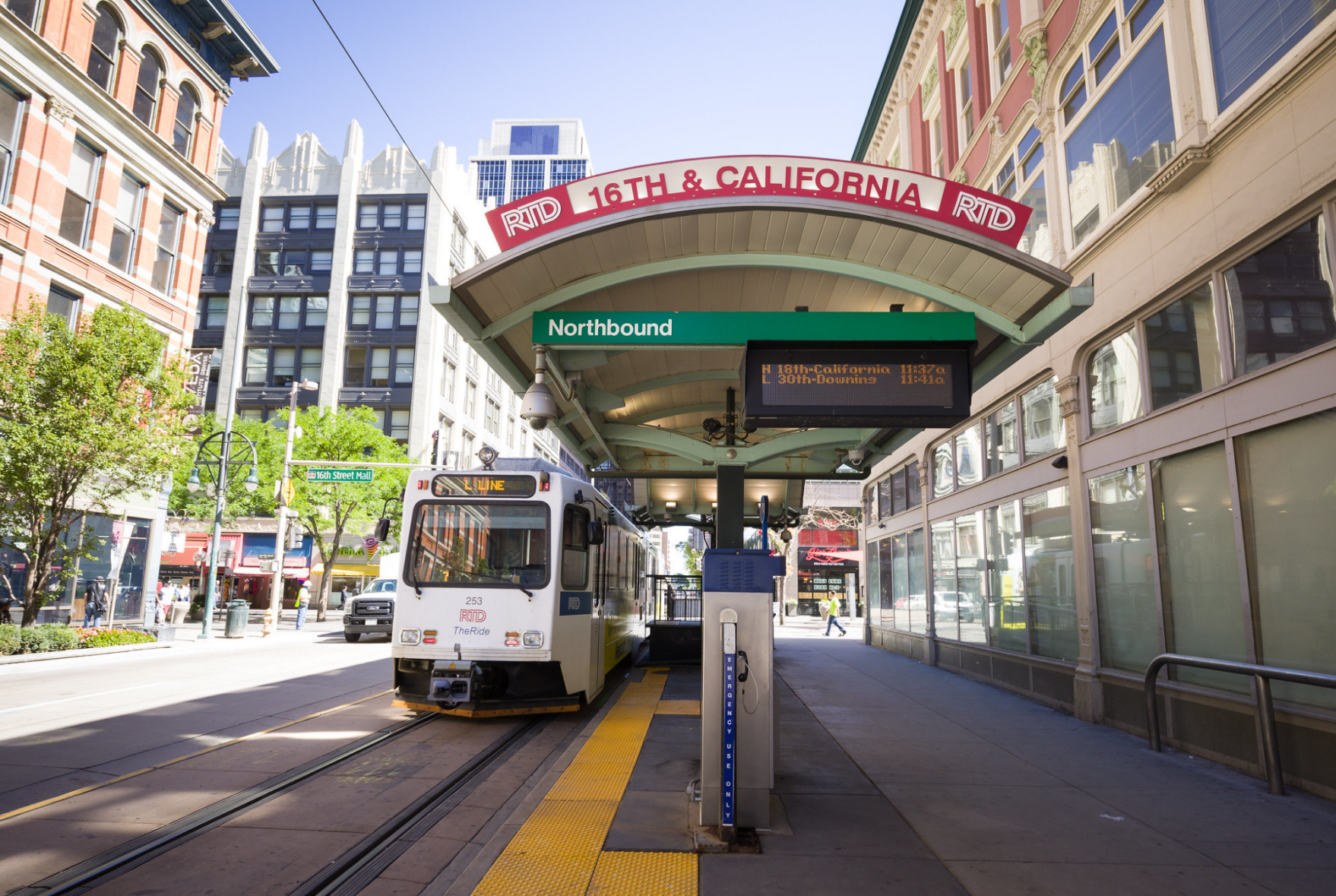 FILE PHOTO: A light rail station at 16th Street and California