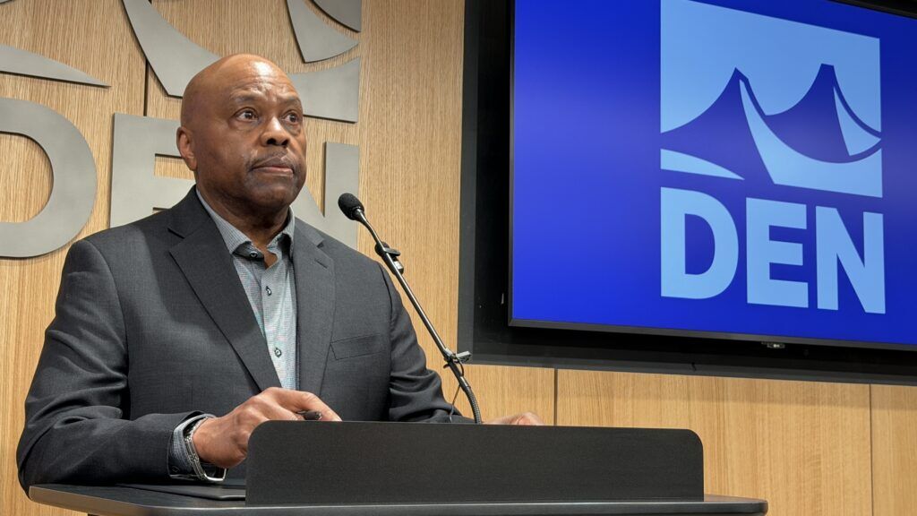 a man at a podium