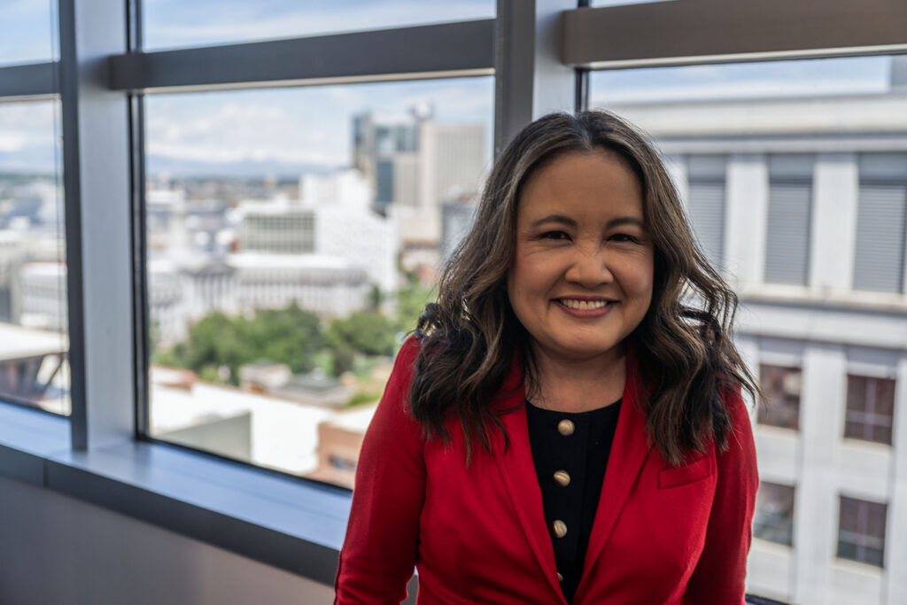 Colorado's judicial outreach director, Nga Vương-Sandoval, on Friday, May 22, 2026, at the Colorado Bar Association headquarters in Denver. (Stephen Swofford, Denver Gazette)