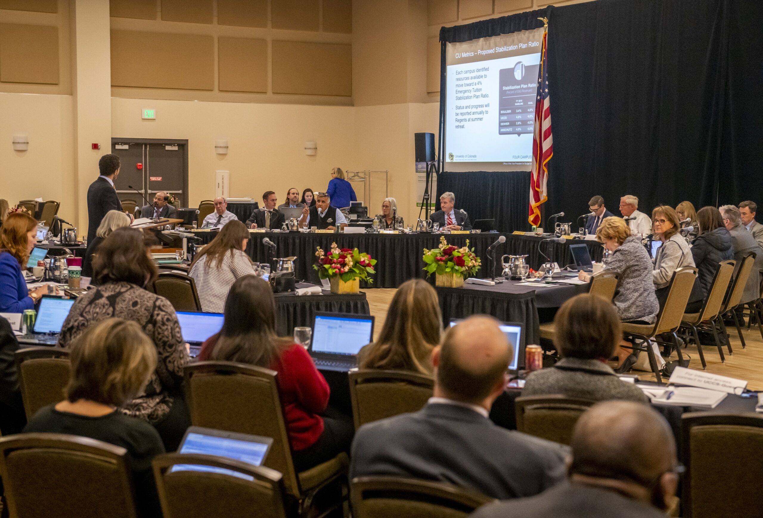 The Board of Regents meet at Berger Hall at the UCCS campus to discuss various topics regarding the CU school system on Friday November 9, 2018 in Colorado Springs. (Photo by Dougal Brownlie, The Gazette)