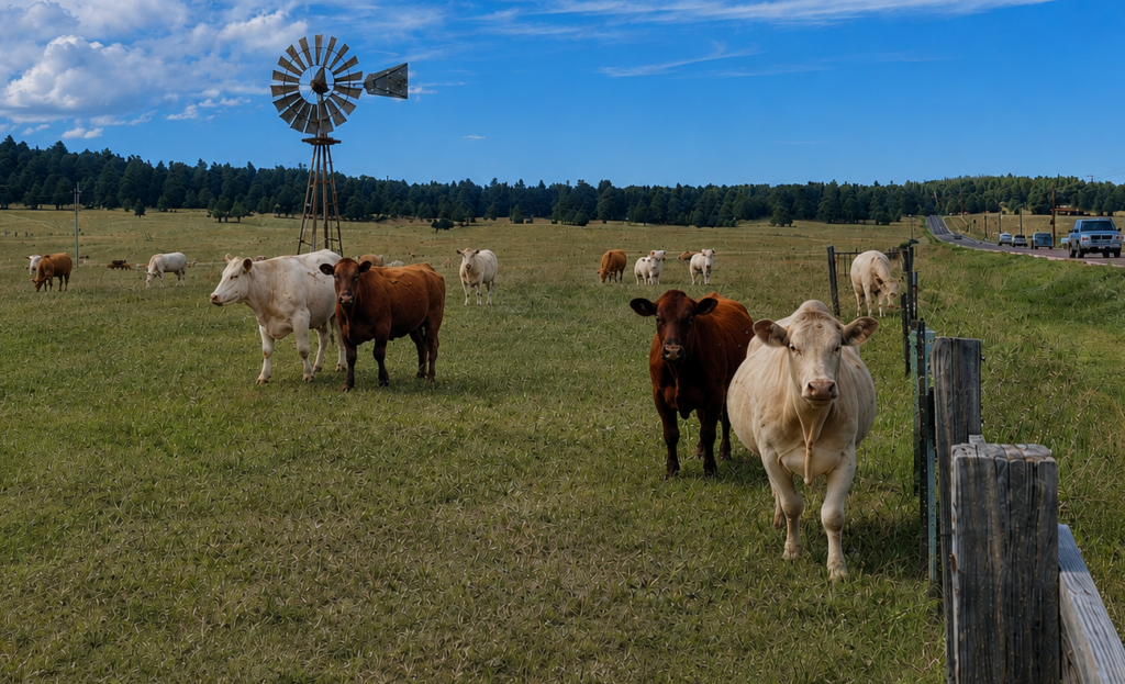 Cattle at the border of Elbert and El Paso counties (Courtesy of Rep. Chris Richardson)