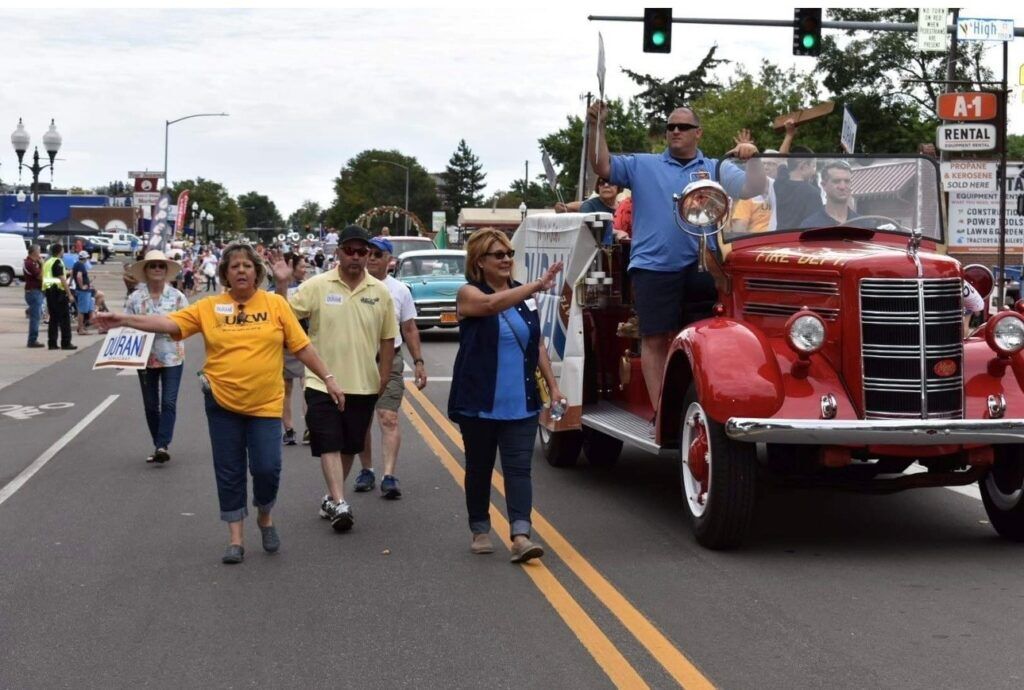 Colorado House Majority Leader Monica Duran is participating in a parade in Wheat Ridge (Courtesy of Monica Duran)